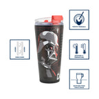 Termo de Acero Inoxidable con Doble Pared, Tapa Doble con Popote Star Wars 900ml