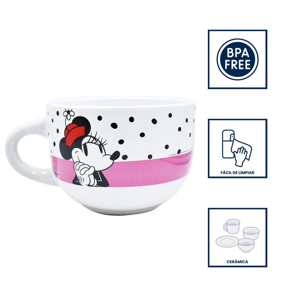 Taza de Cerámica Jumbo Fun Kids Minnie Mouse Love 820ml
