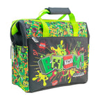 Lonchera Minecraft Verde Y Negro Doble Asa