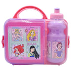 Lonchera Infantil de Plástico con Botella Fun Kids Princesas de Disney