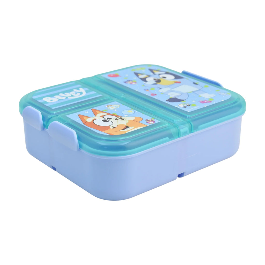 Contenedor de Plástico para Alimentos con 3 Divisiones Bluey