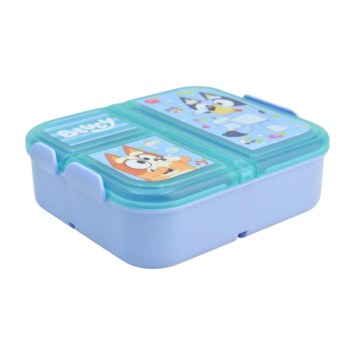 Contenedor de Plástico para Alimentos con 3 Divisiones Bluey