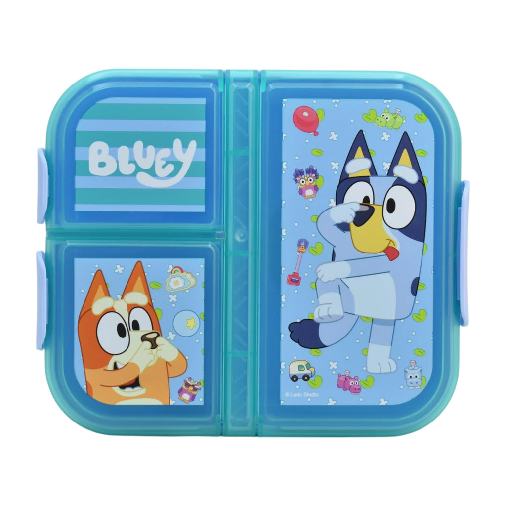 Contenedor de Plástico para Alimentos con 3 Divisiones Bluey