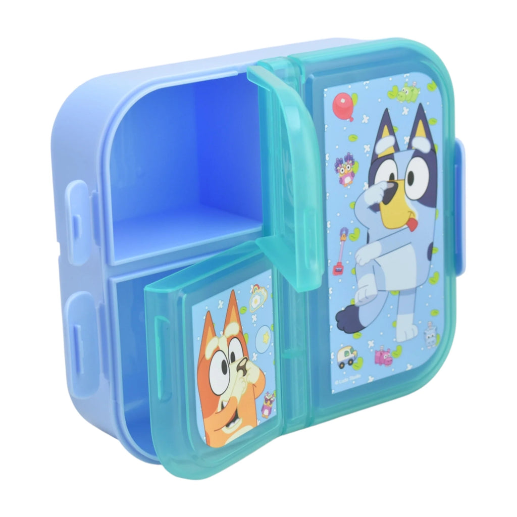 Contenedor de Plástico para Alimentos con 3 Divisiones Bluey