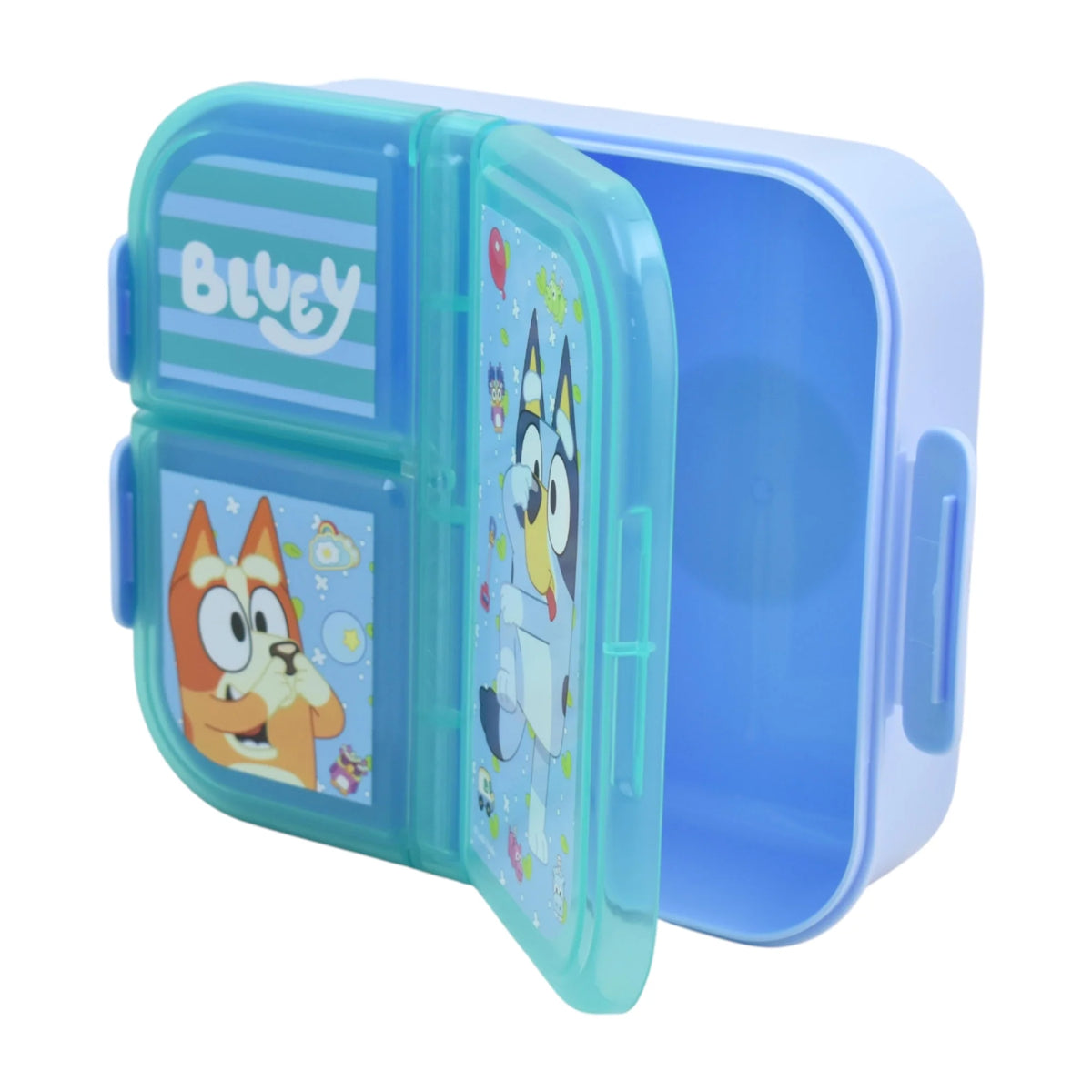 Contenedor de Plástico para Alimentos con 3 Divisiones Bluey