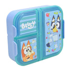 Contenedor de Plástico para Alimentos con 3 Divisiones Bluey