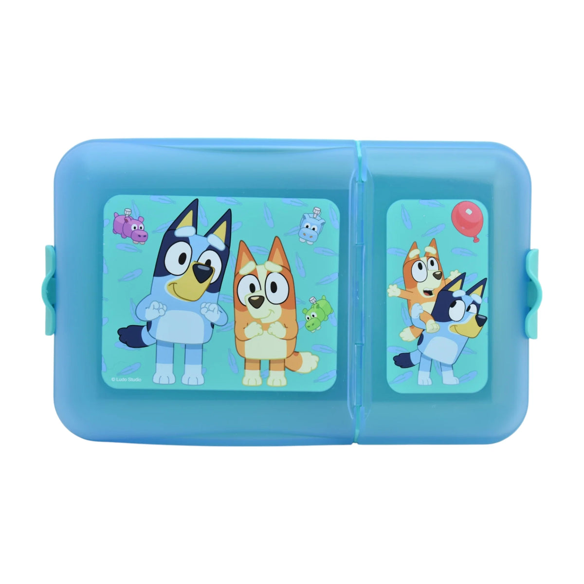 Contenedor de Plástico con 2 Divisiones Bluey 1 Pieza