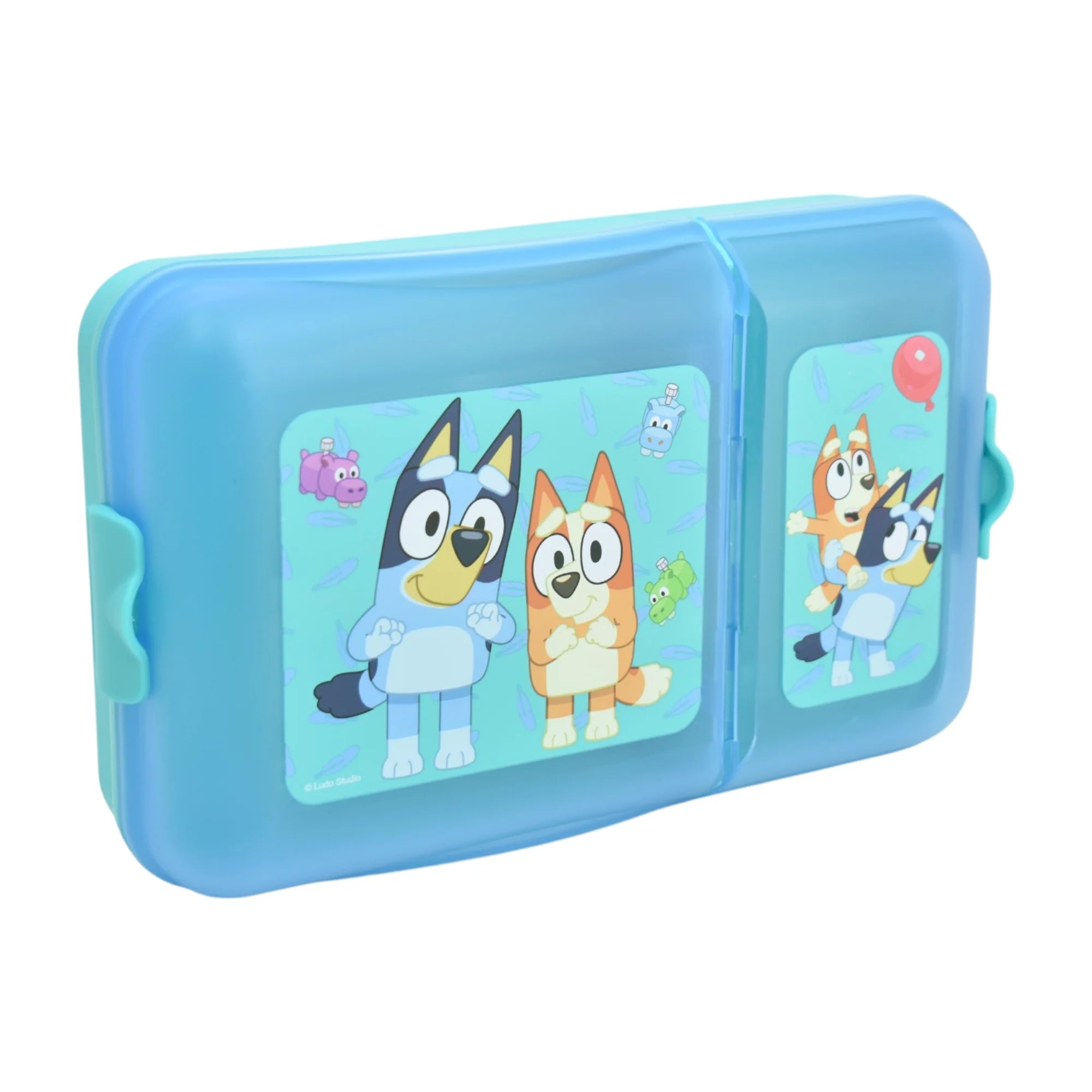 Contenedor de Plástico con 2 Divisiones Bluey 1 Pieza