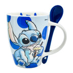 Juego de 2 Tazas de Cerámica con Cuchara Fun Kids Disney Stitch & Angel 410ml