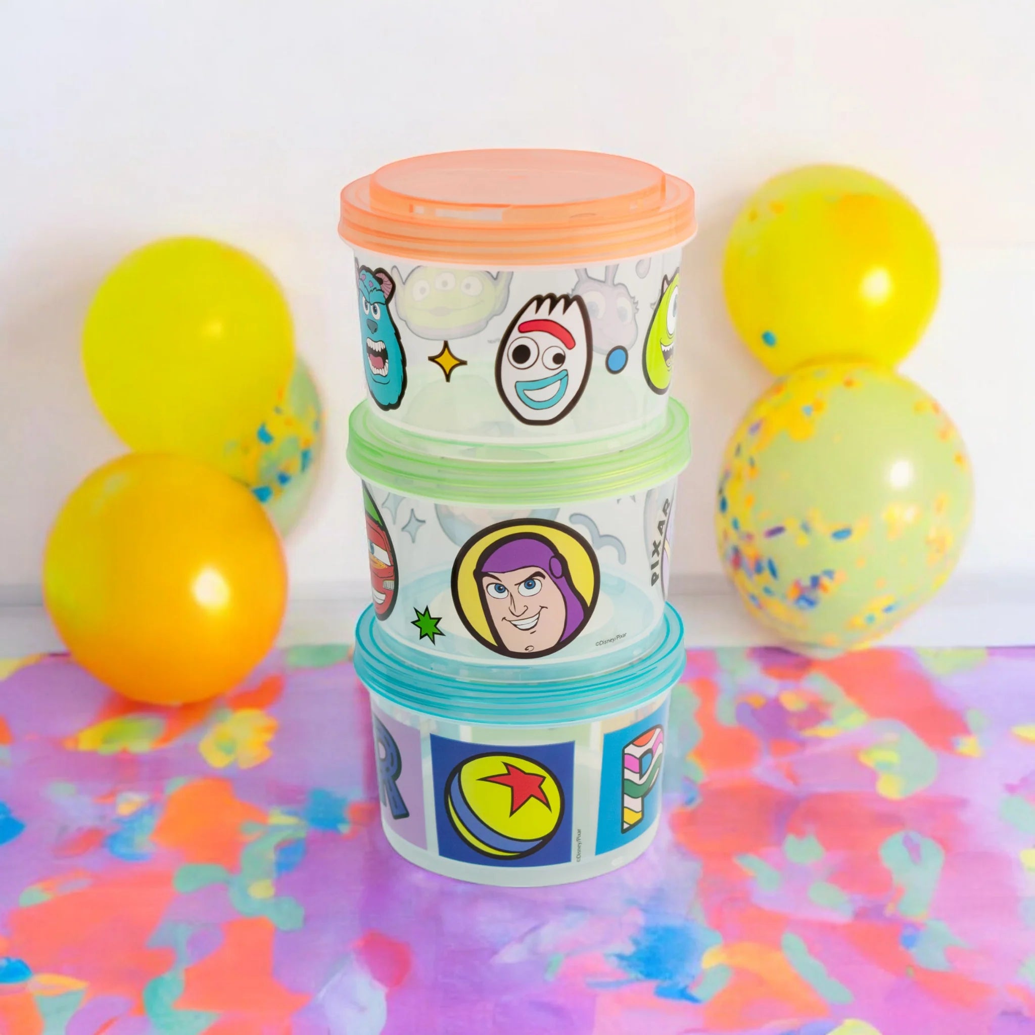 Juego de 3 Contenedores Apilables Pixar 200ml