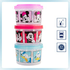 Juego de 3 Contenedores Apilables Mickey Mouse 200ml