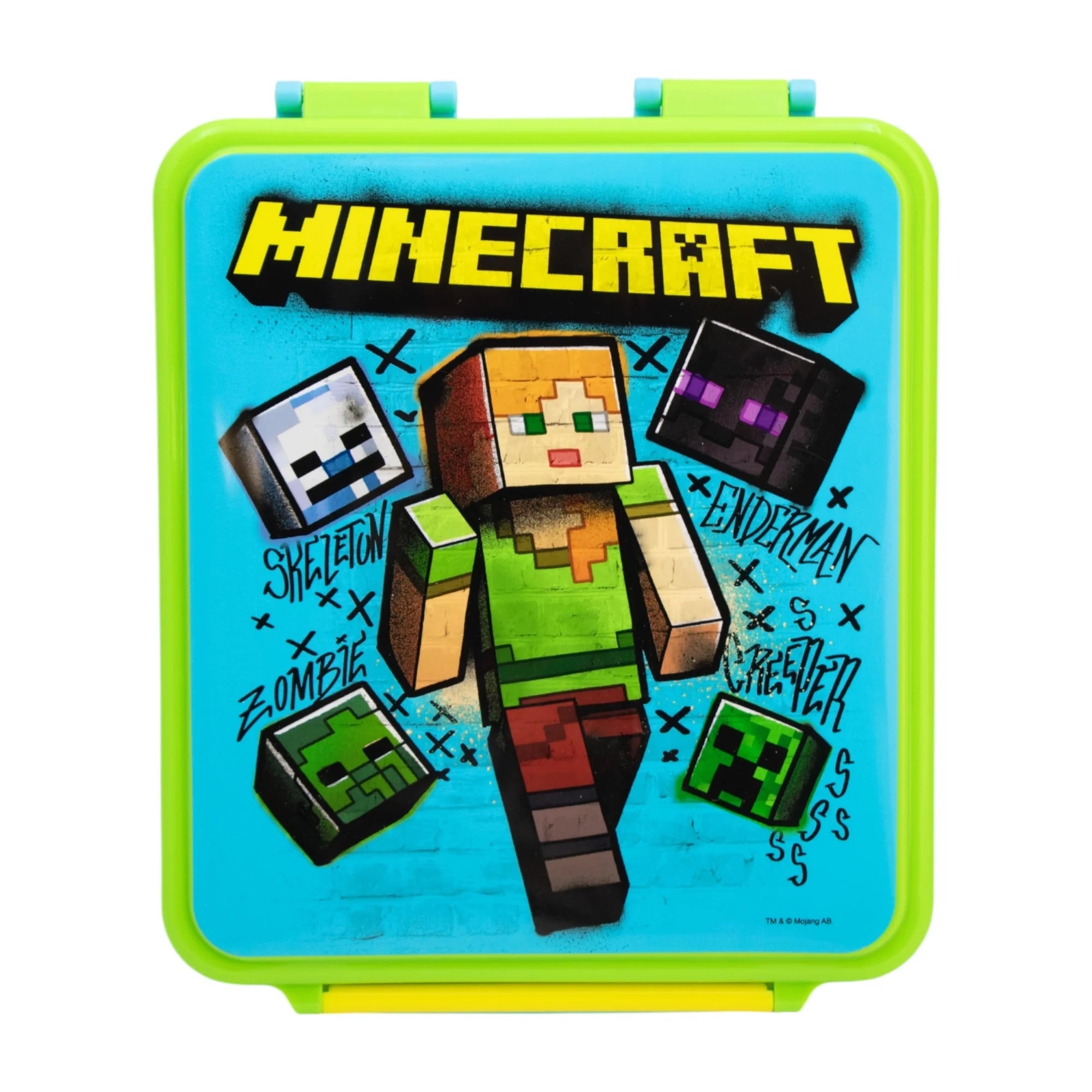 Contenedor de Plástico Hermético para Alimentos con 3 Divisiones Minecraft