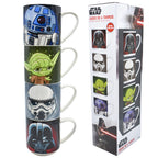 Juego de Tazas de Porcelana Apilables Fun Kids Disney Star Wars 330ml 4pz
