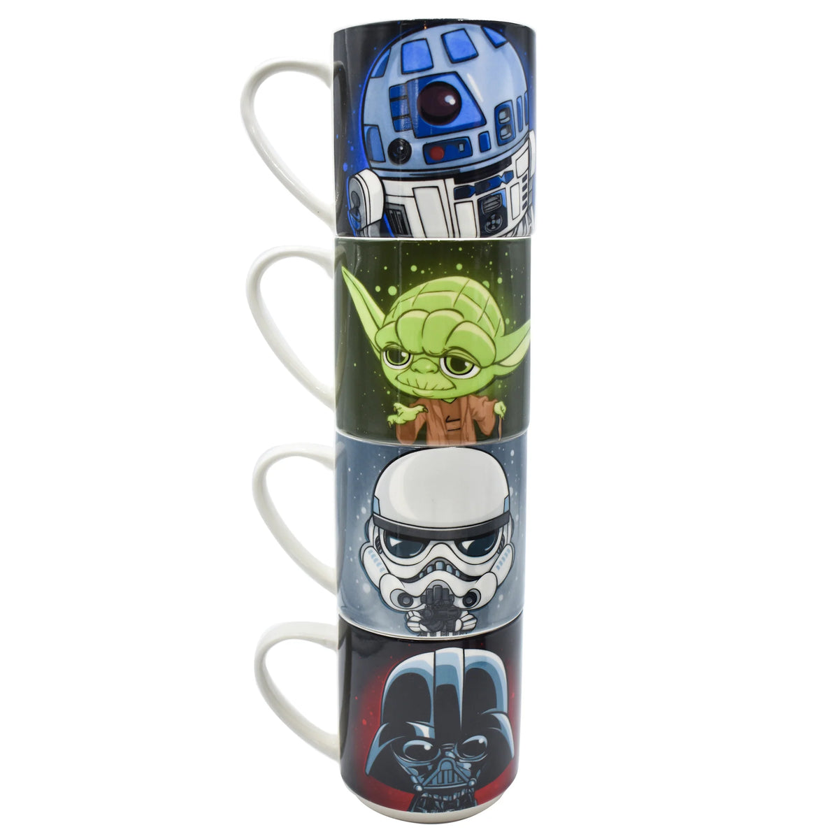 Juego de Tazas de Porcelana Apilables Fun Kids Disney Star Wars 330ml 4pz