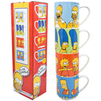 Juego de Tazas de Porcelana Apilables Fun Kids Los Simpsons 330ml 4pz