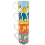 Juego de Tazas de Porcelana Apilables Fun Kids Los Simpsons 330ml 4pz