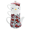 Set Juego Tetera con Tazas Apilable para 2 persona Fun kids Sanrio Hello Kitty Porcelana 4pzas