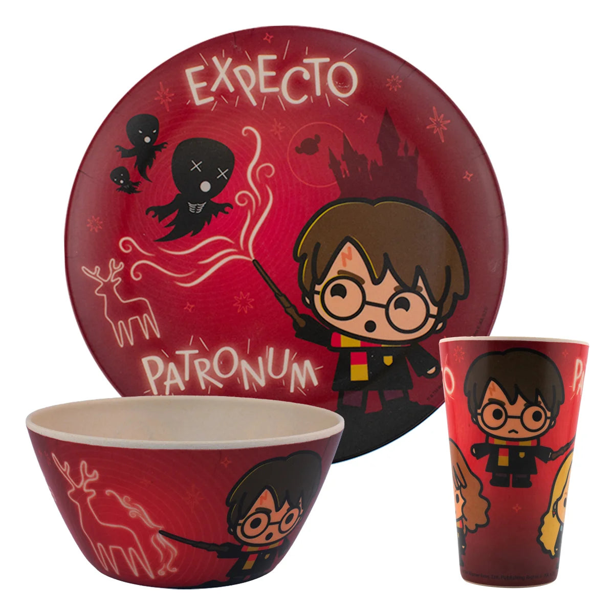 Vajilla Ecológica Fun Kids Harry Potter Fibra de Bambu 16pzas 4 personas