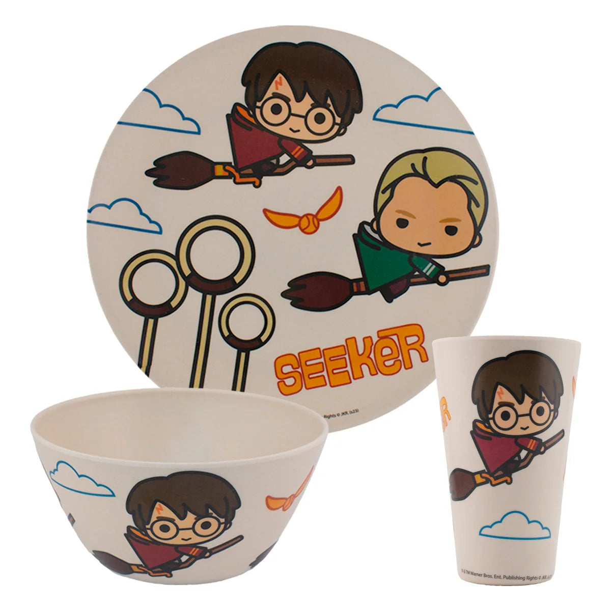 Vajilla Ecológica Fun Kids Harry Potter Fibra de Bambu 16pzas 4 personas