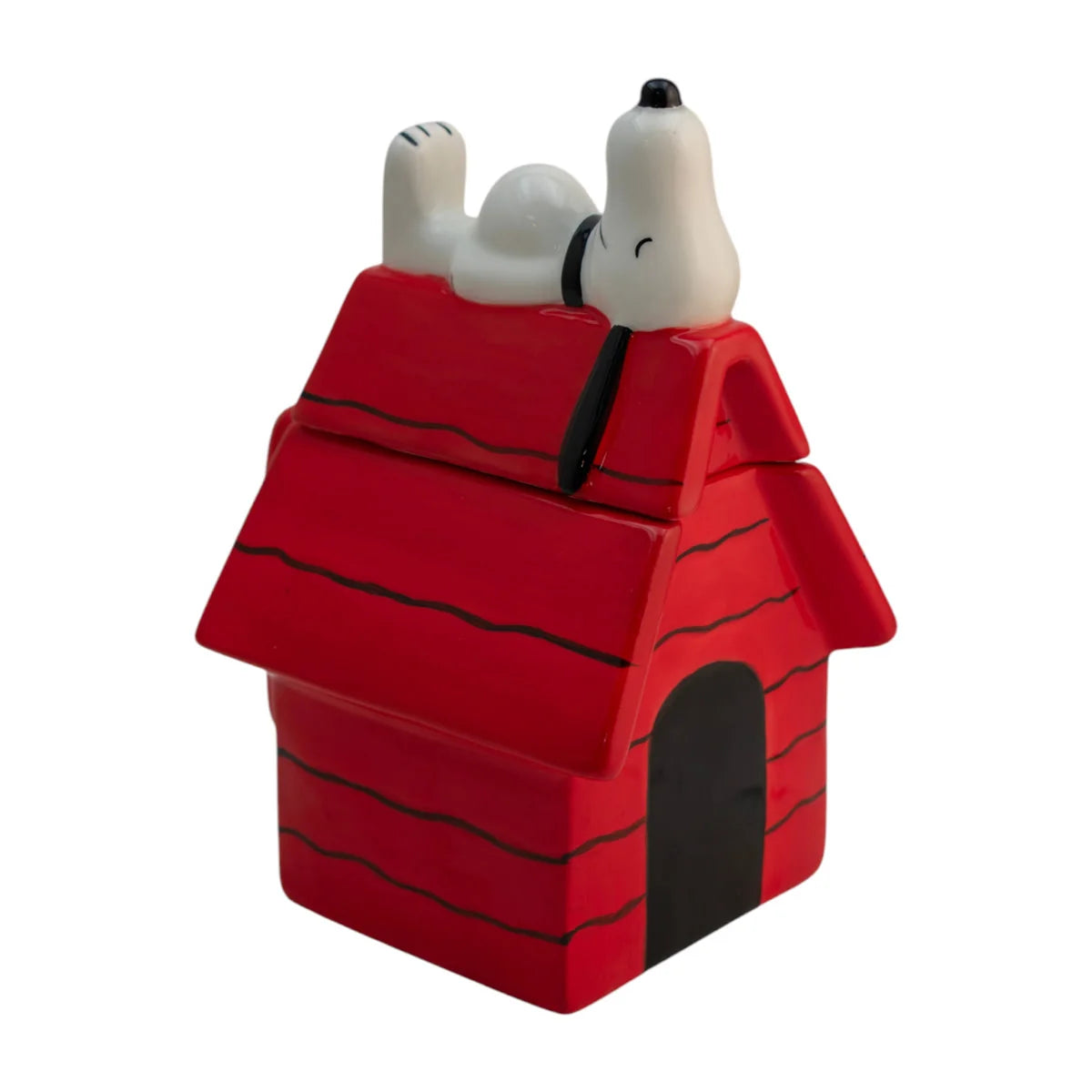 Taza De Cerámica 3D Con Tapa Casa Snoopy Peanuts 591ml