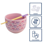 Set de Bowl para Ramen con Palillos Personajes Animados 592ml