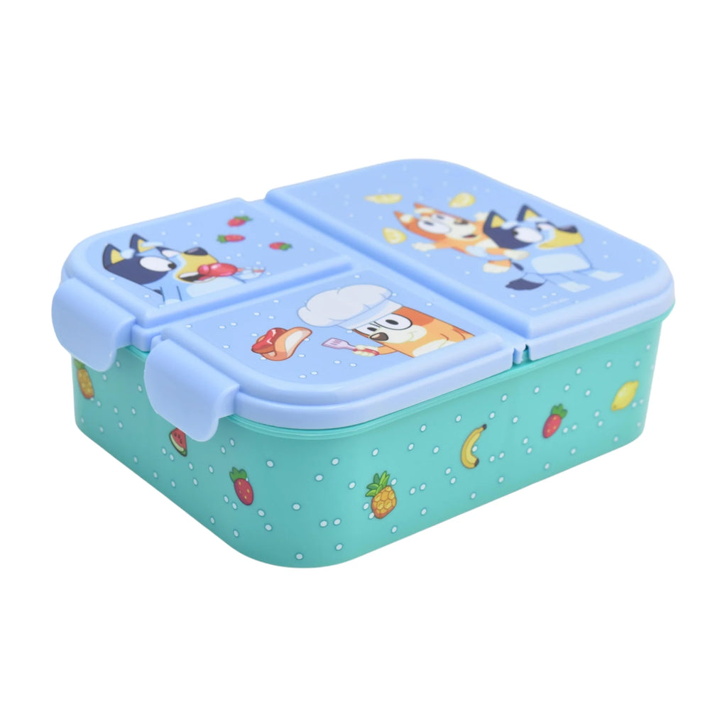 Contenedor de Plástico para Alimentos con 3 Divisiones Bluey 1 Pieza