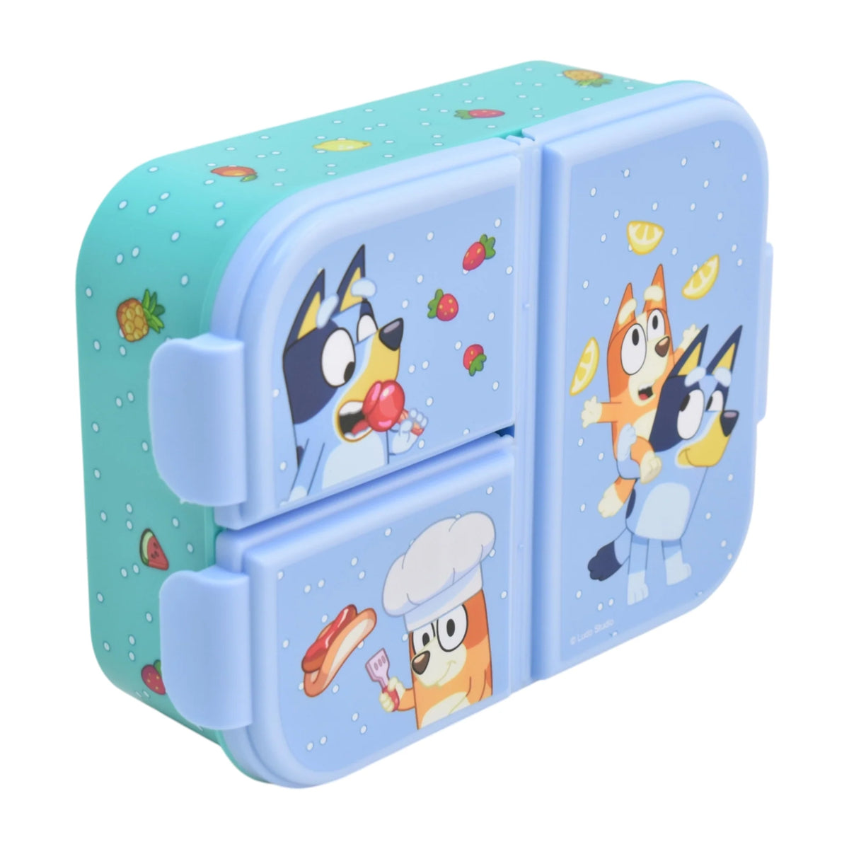 Contenedor de Plástico para Alimentos con 3 Divisiones Bluey 1 Pieza