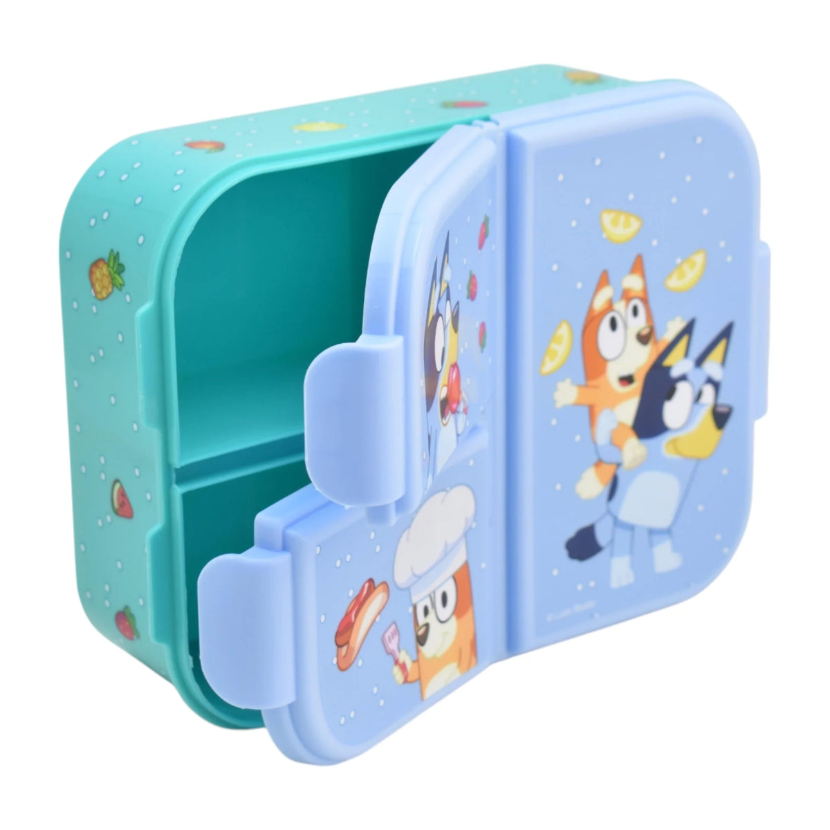 Contenedor de Plástico para Alimentos con 3 Divisiones Bluey 1 Pieza