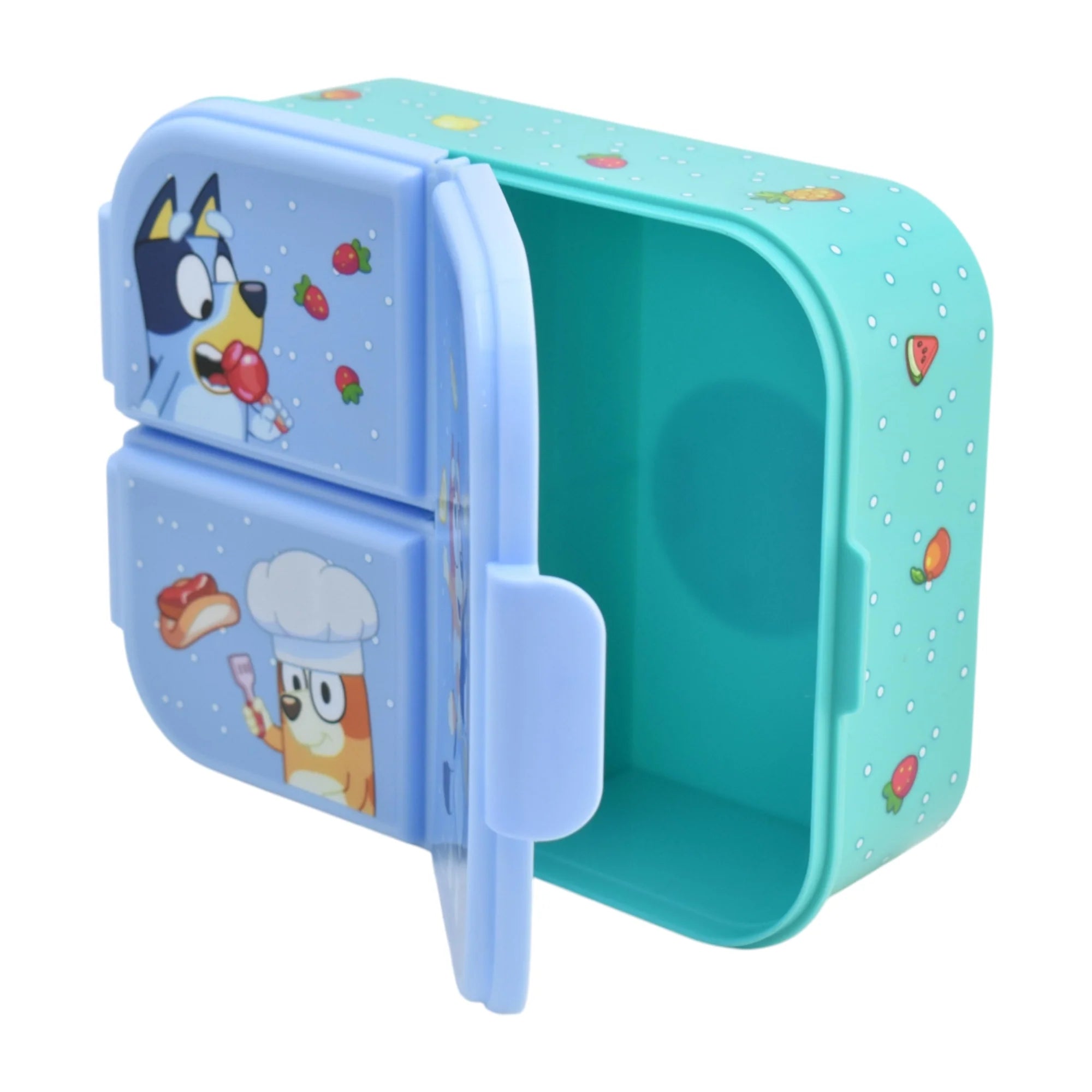 Contenedor de Plástico para Alimentos con 3 Divisiones Bluey 1 Pieza