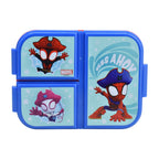 Contenedor de Plástico para Alimentos con 3 Divisiones Spidey 1 Pieza