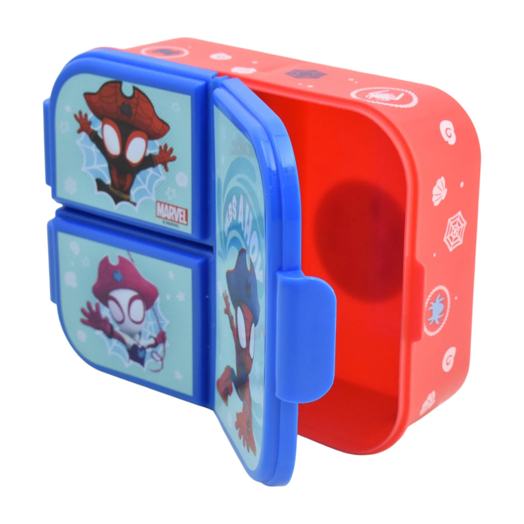 Contenedor de Plástico para Alimentos con 3 Divisiones Spidey 1 Pieza