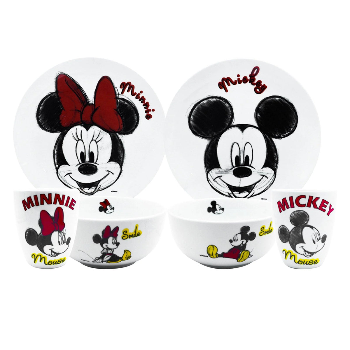 Vajilla Fun Kids Disney Mickey Mouse Porcelana 12pz