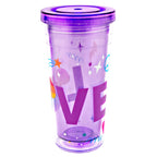 Vaso Doble Pared Popote Colección Disney Pride Orgullo 500ml Color Violeta