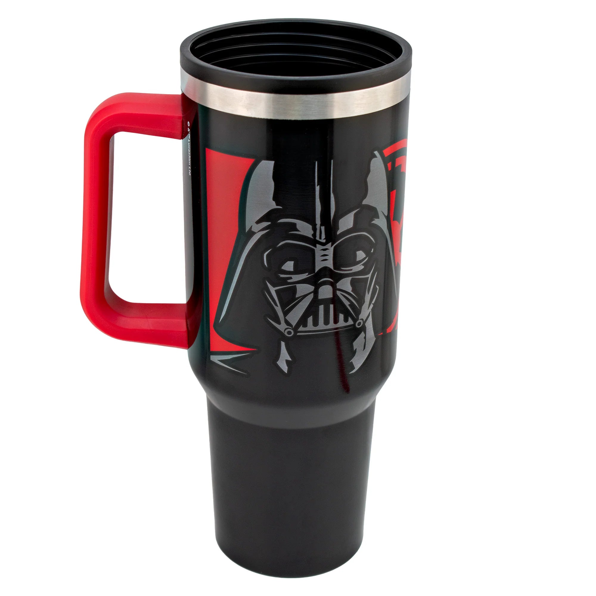 Termo de Acero Inoxidable con Doble Pared, Asa Y Popote Darth Vader 1.2 Litros