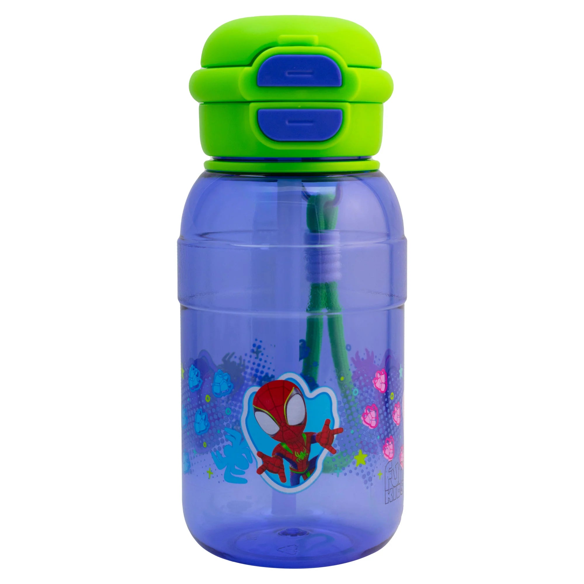 Botella de Plástico con Tapa Doble y Agarradera Fun Kids Spidey 680ml