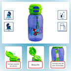 Botella de Plástico con Tapa Doble y Agarradera Fun Kids Spidey 680ml