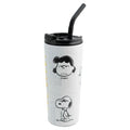 Termo de Acero Inoxidable con Doble Pared, Tapa y Popote Snoopy 600ml