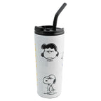 Termo de Acero Inoxidable con Doble Pared, Tapa y Popote Snoopy 600ml