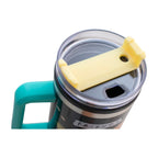 Termo de Acero Inoxidable con Doble Pared, Asa Y Popote Friends 1.2 Litros