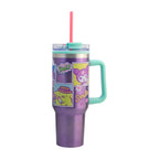 Termo de Acero Inoxidable con Doble Pared, Asa Y Popote Hello Kitty and Friends 1.2 Litros