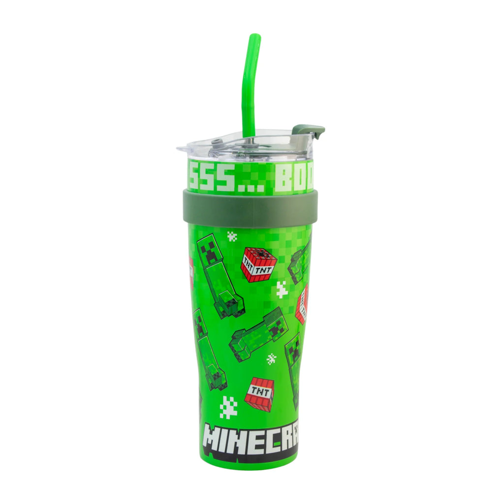 Termo de Acero Inoxidable con Doble Pared y Tapa Doble Minecraft 1.2 Litros