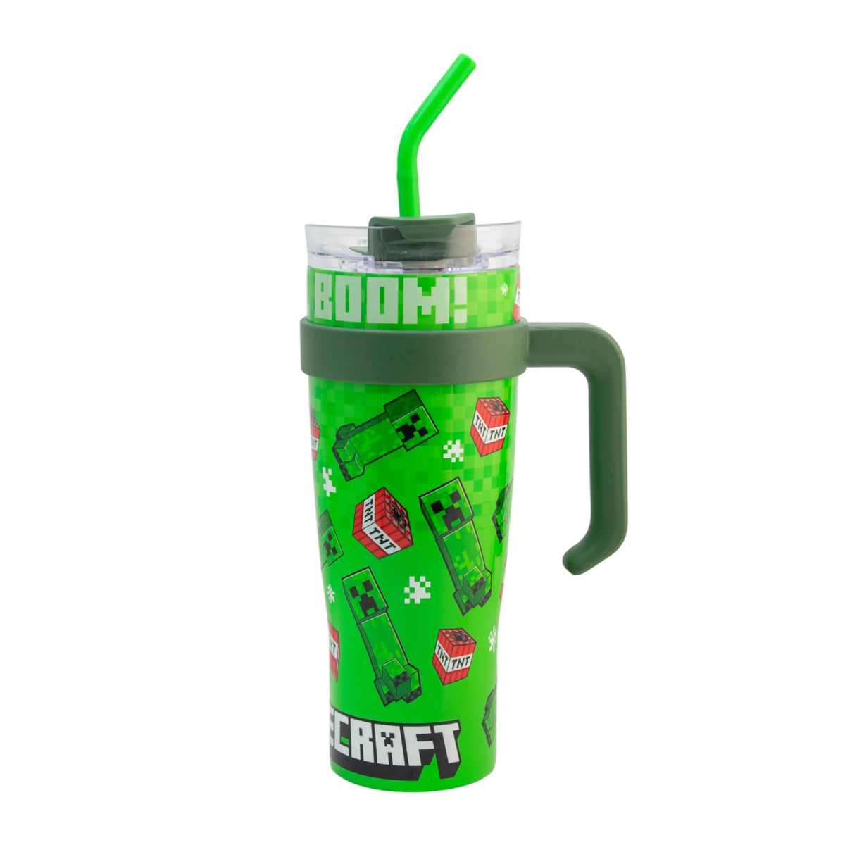 Termo de Acero Inoxidable con Doble Pared y Tapa Doble Minecraft 1.2 Litros