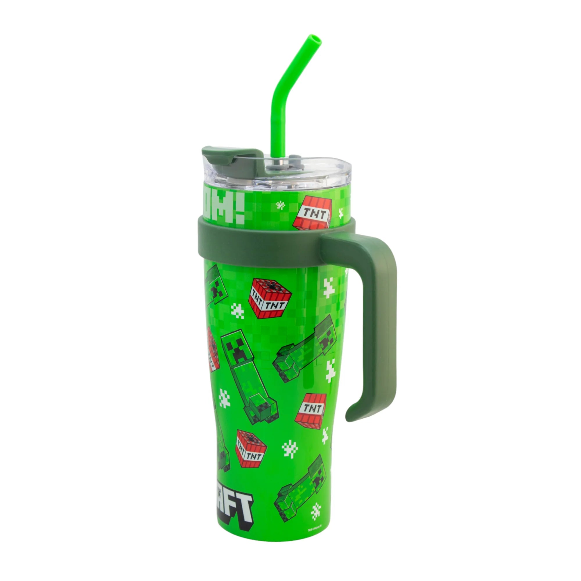 Termo de Acero Inoxidable con Doble Pared y Tapa Doble Minecraft 1.2 Litros