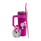 Termo de Acero Inoxidable con Doble Pared y Tapa Doble Barbie 1.2 Litros