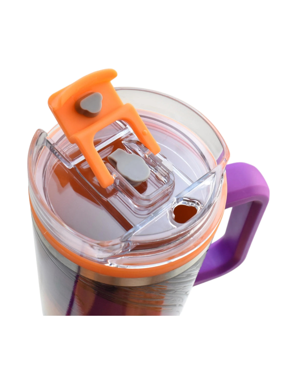 Termo de Acero Inoxidable con Doble Pared, Asa Y Popote Jack 1.2 Litros