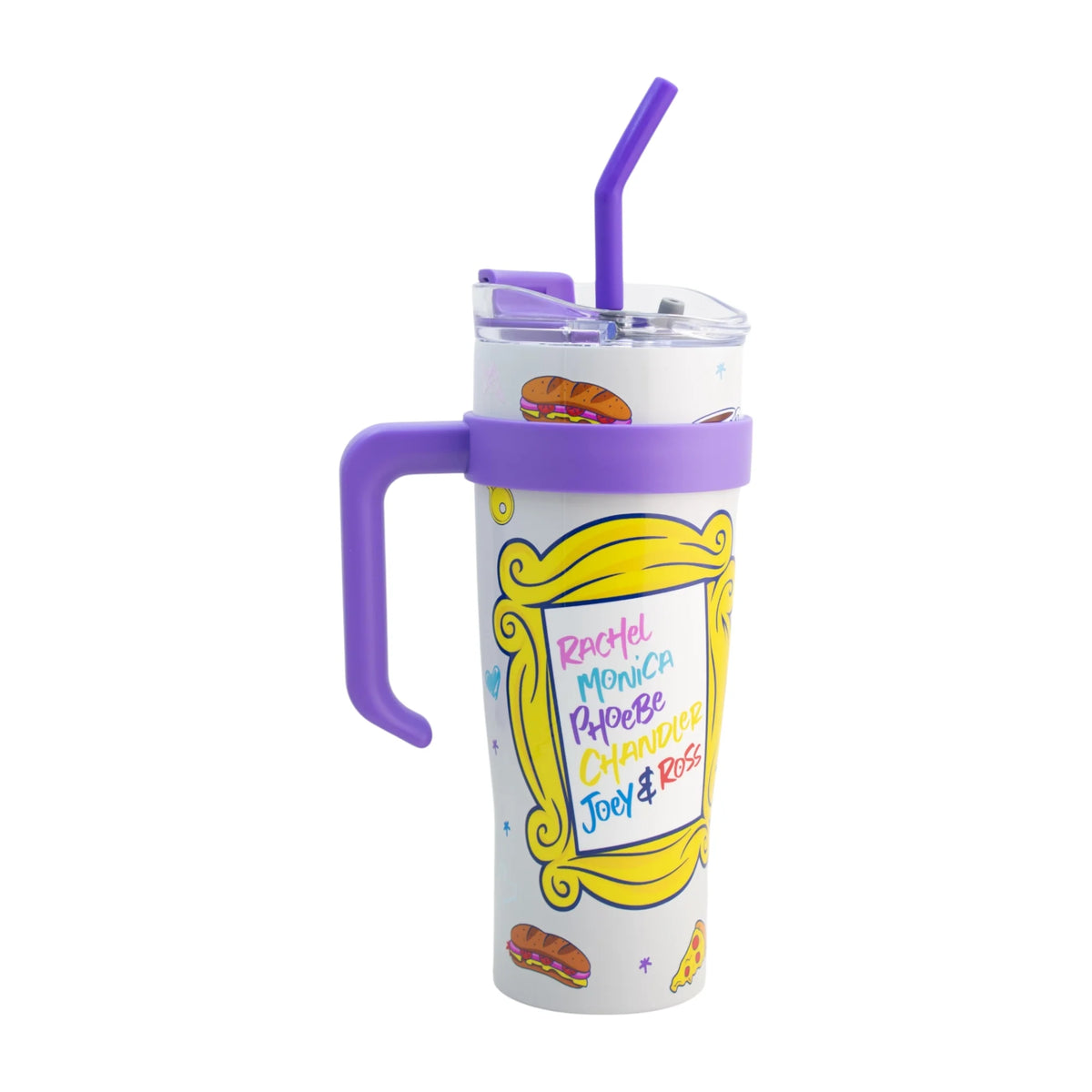 Termo de Acero Inoxidable con Doble Pared y Tapa Doble Friends Gris 1.2 Litros