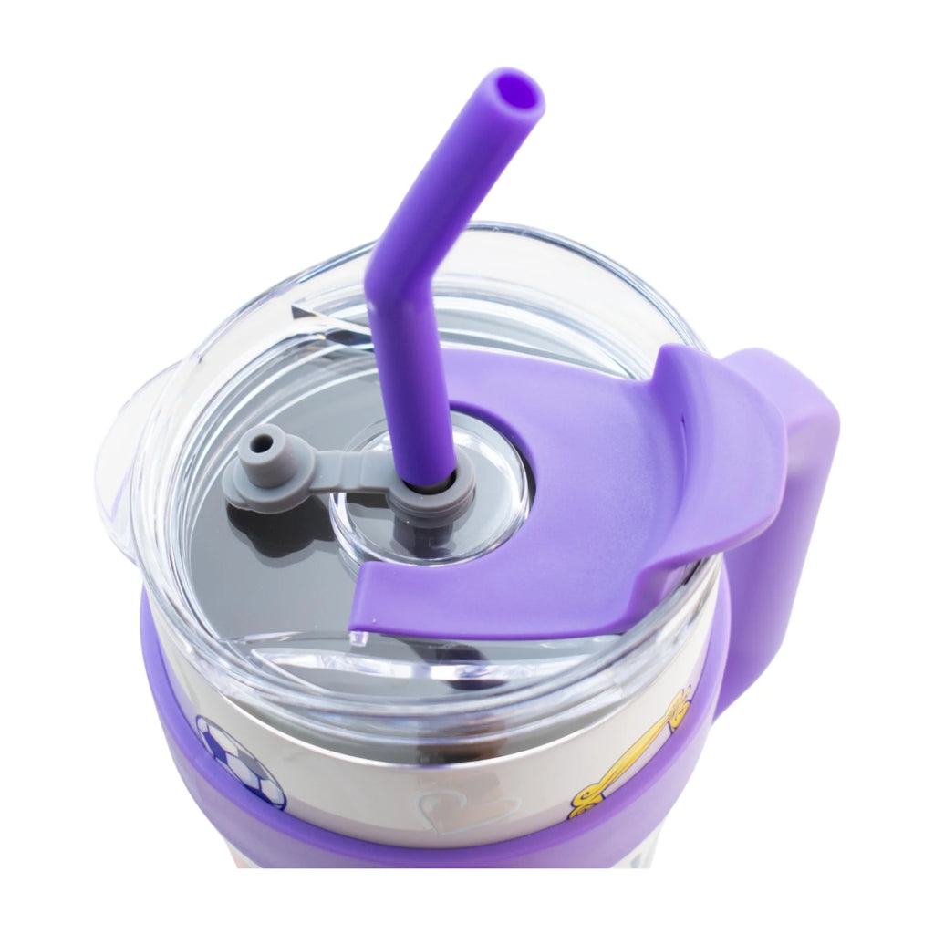 Termo de Acero Inoxidable con Doble Pared y Tapa Doble Friends Gris 1.2 Litros