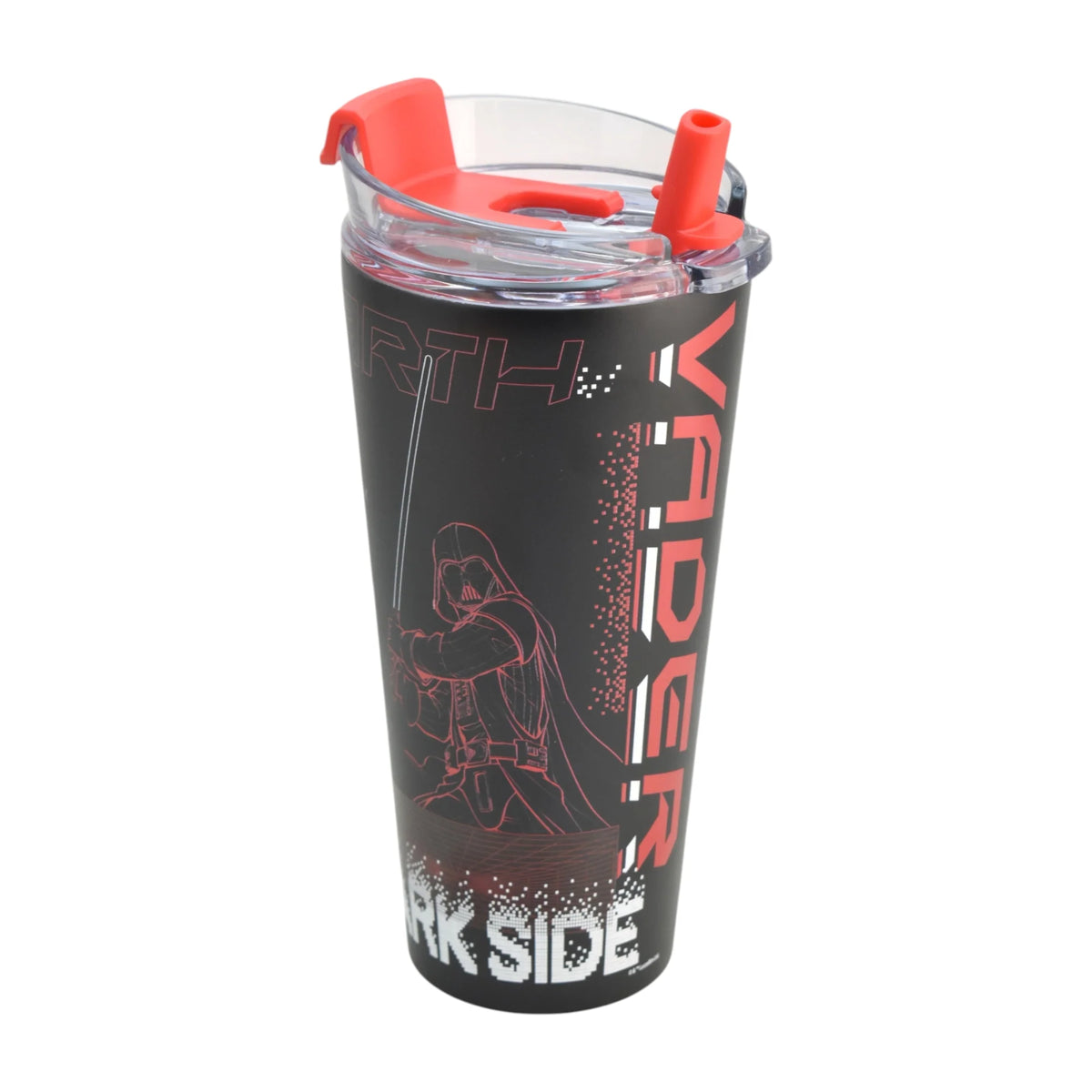 Termo de Acero Inoxidable con Doble Pared, Tapa Doble con Popote Star Wars 900ml