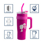 Termo de Acero Inoxidable con Doble Pared y Tapa Doble Barbie 1.2 Litros