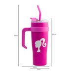 Termo de Acero Inoxidable con Doble Pared y Tapa Doble Barbie 1.2 Litros